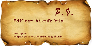Péter Viktória névjegykártya